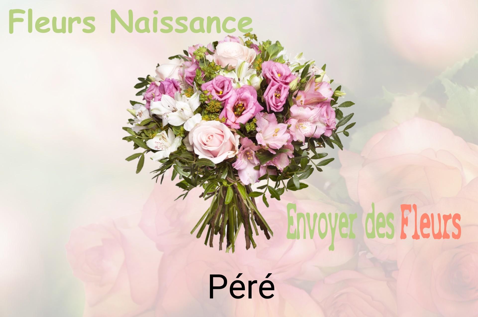 Bouquet de fleurs de naissance livré à Péré